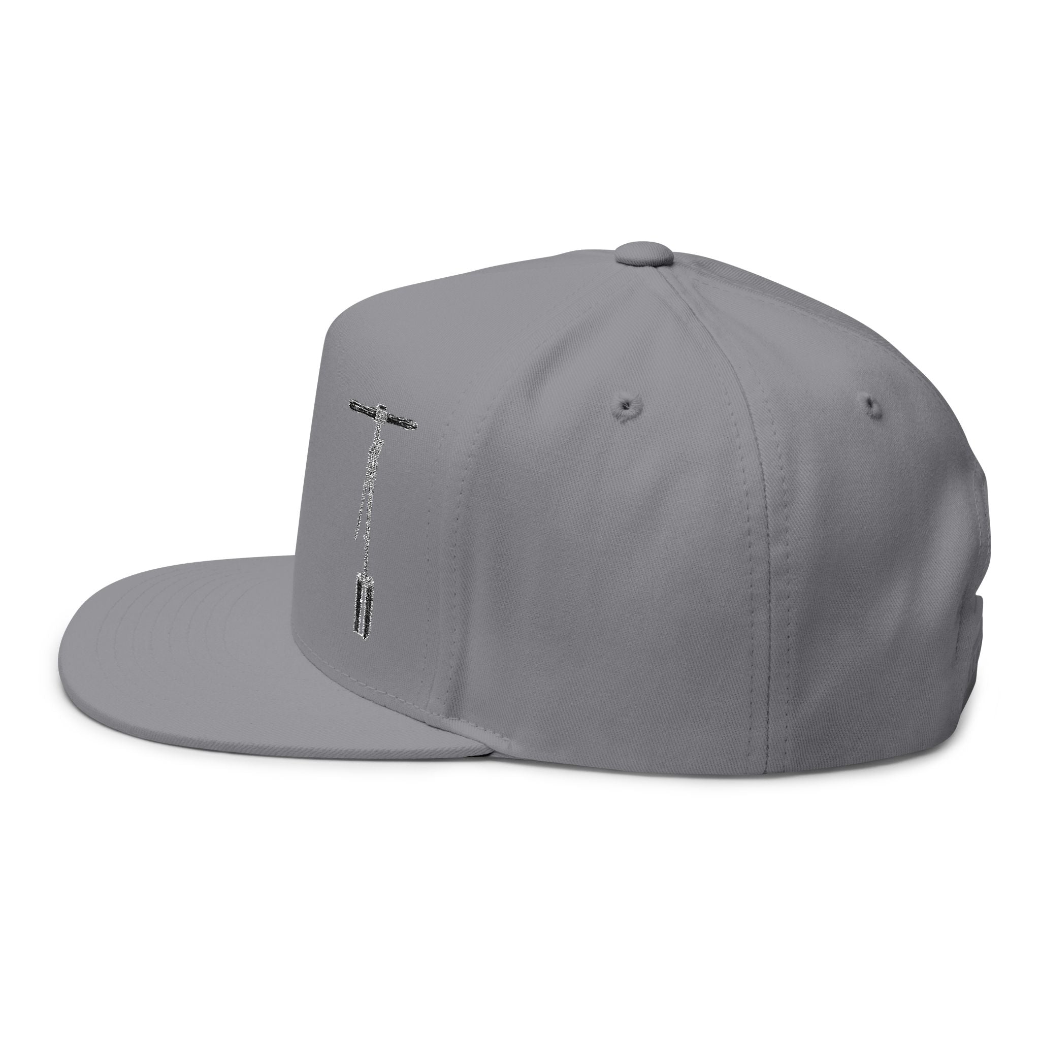 Turf Scum Embroidered Flat Bill Cap — Scooter & Green Text Streetwear Hat