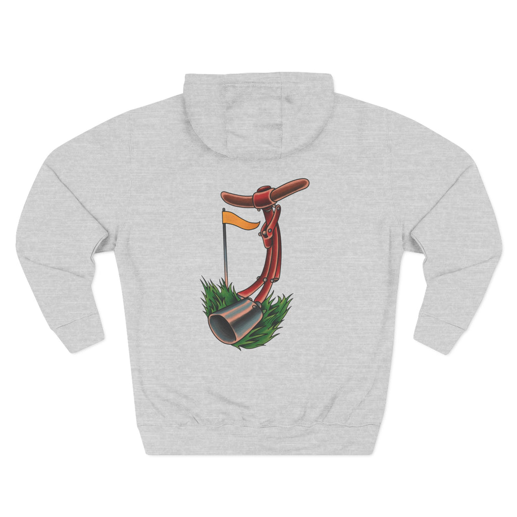 Golf Pun Hoodie – 'Turf Scum' Back Graphic Fleece Pullover