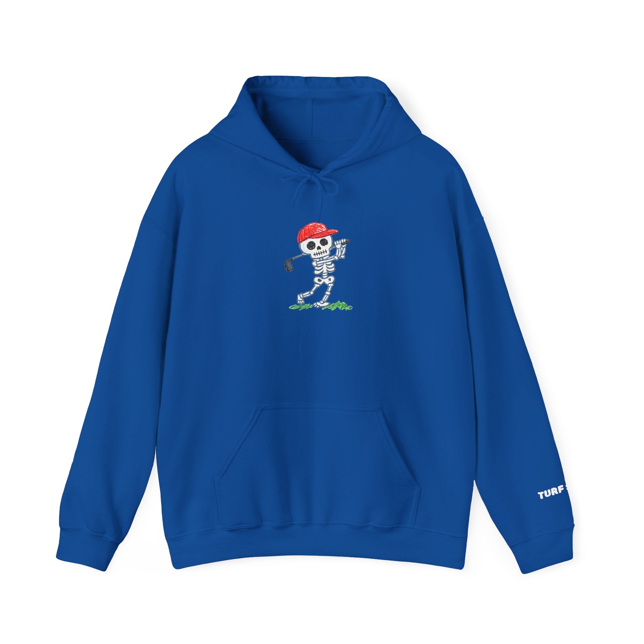 Golfing Skeleton Hoodie – Retro Skull Golfer Graphic Pullover