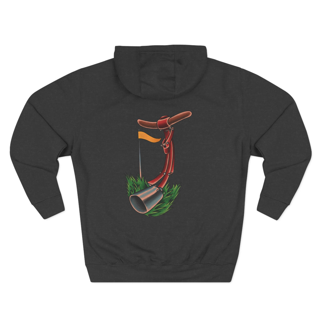 Golf Pun Hoodie – 'Turf Scum' Back Graphic Fleece Pullover
