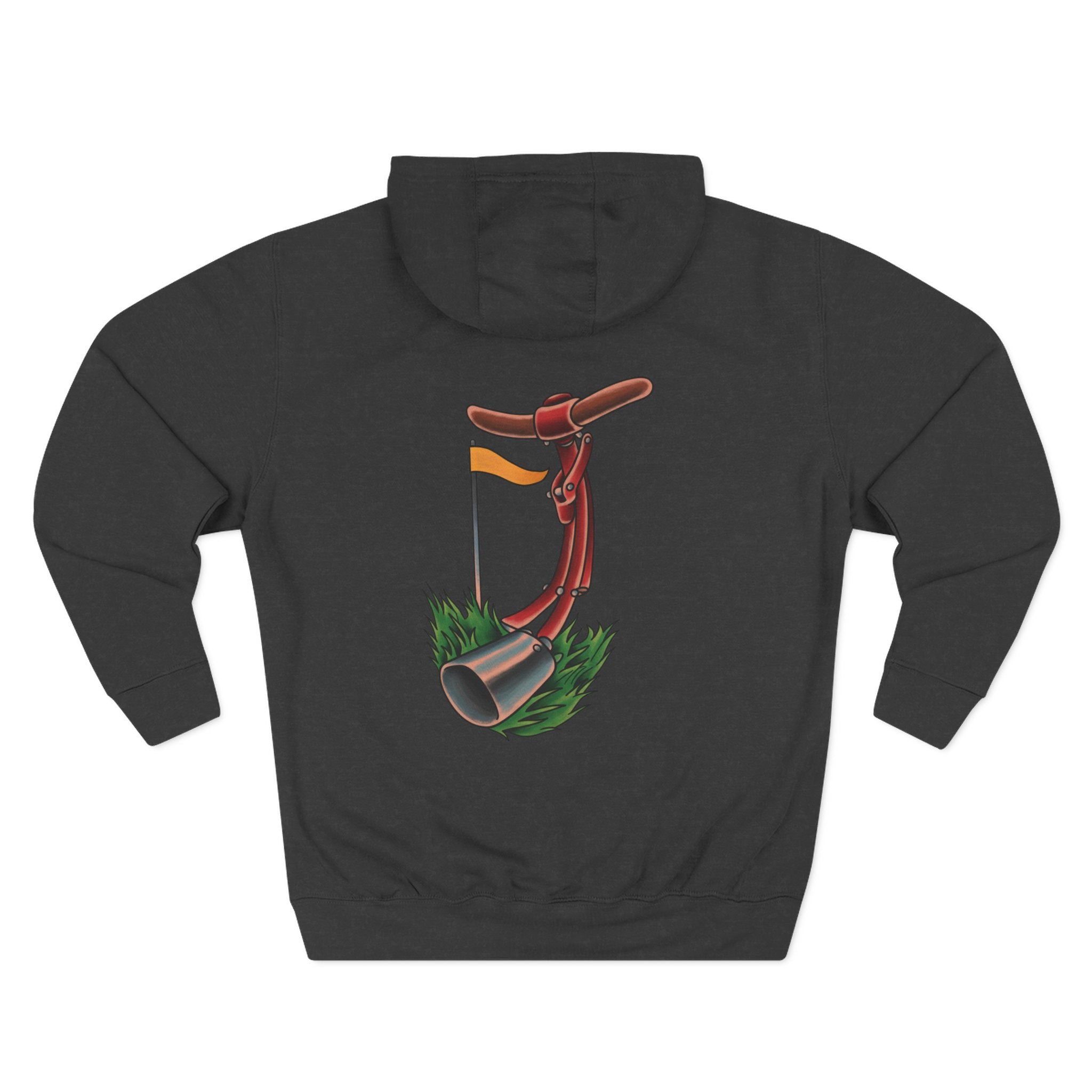 Golf Pun Hoodie – 'Turf Scum' Back Graphic Fleece Pullover