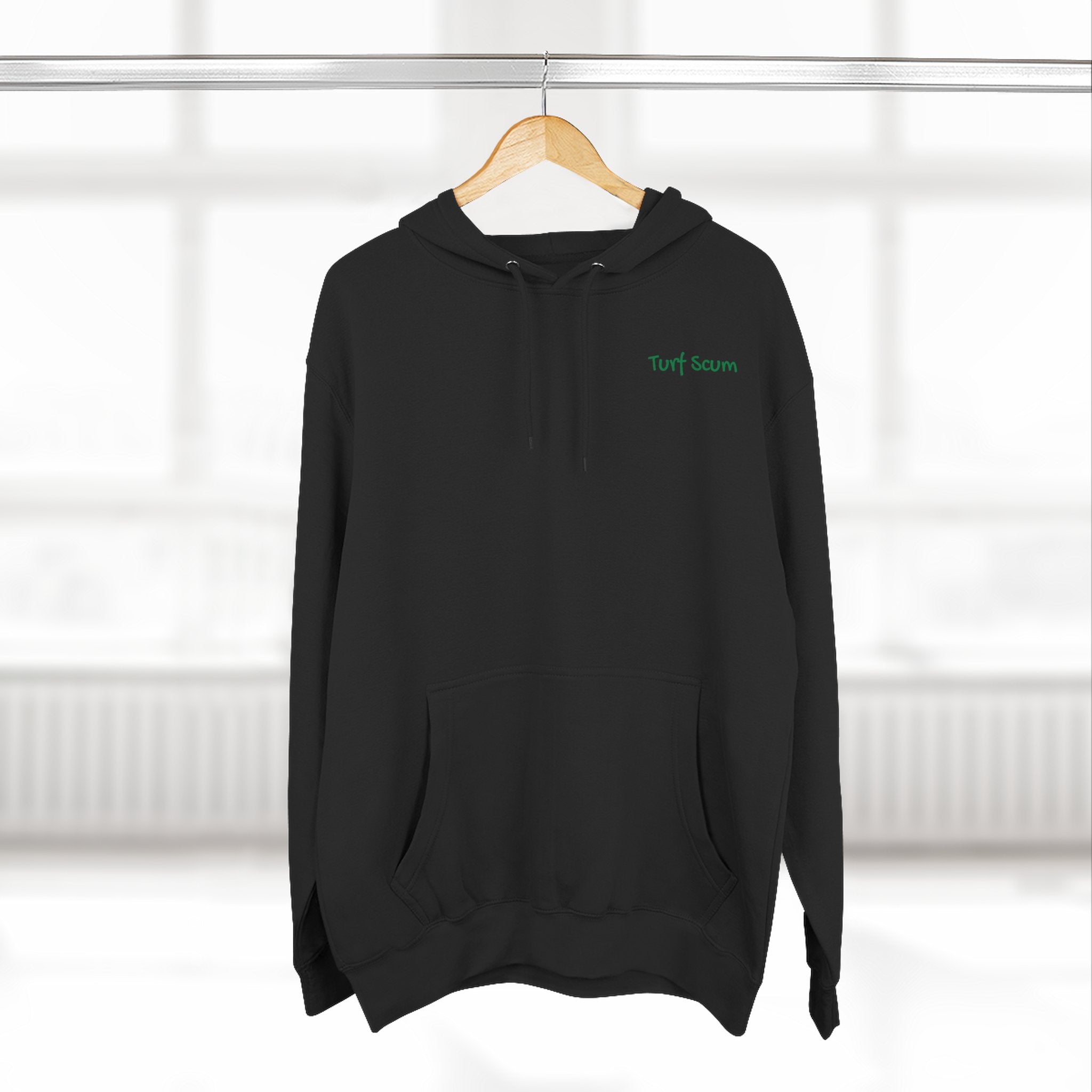 Golf Pun Hoodie – 'Turf Scum' Back Graphic Fleece Pullover