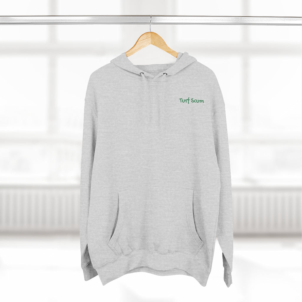 Golf Pun Hoodie – 'Turf Scum' Back Graphic Fleece Pullover