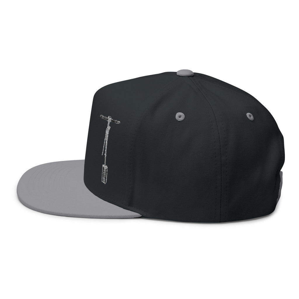 Turf Scum Embroidered Flat Bill Cap — Scooter & Green Text Streetwear Hat