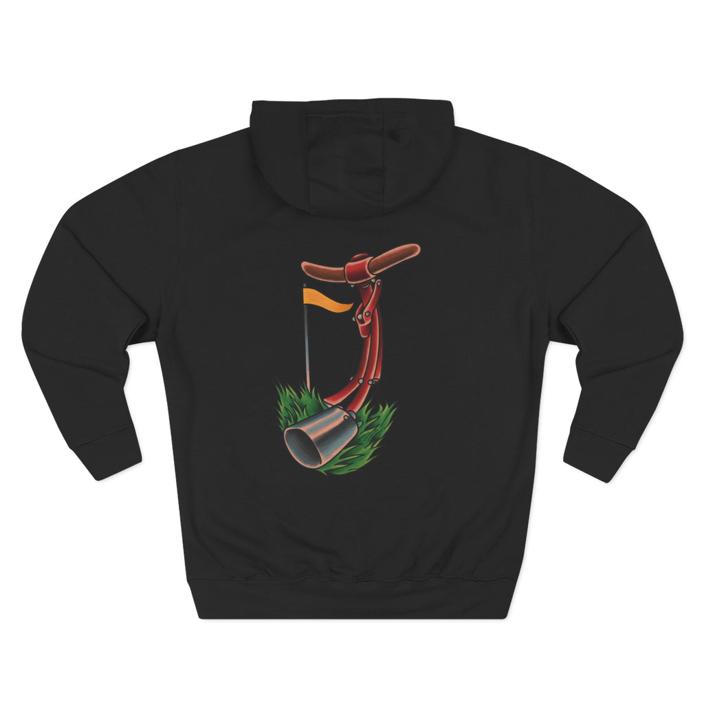Golf Pun Hoodie – 'Turf Scum' Back Graphic Fleece Pullover