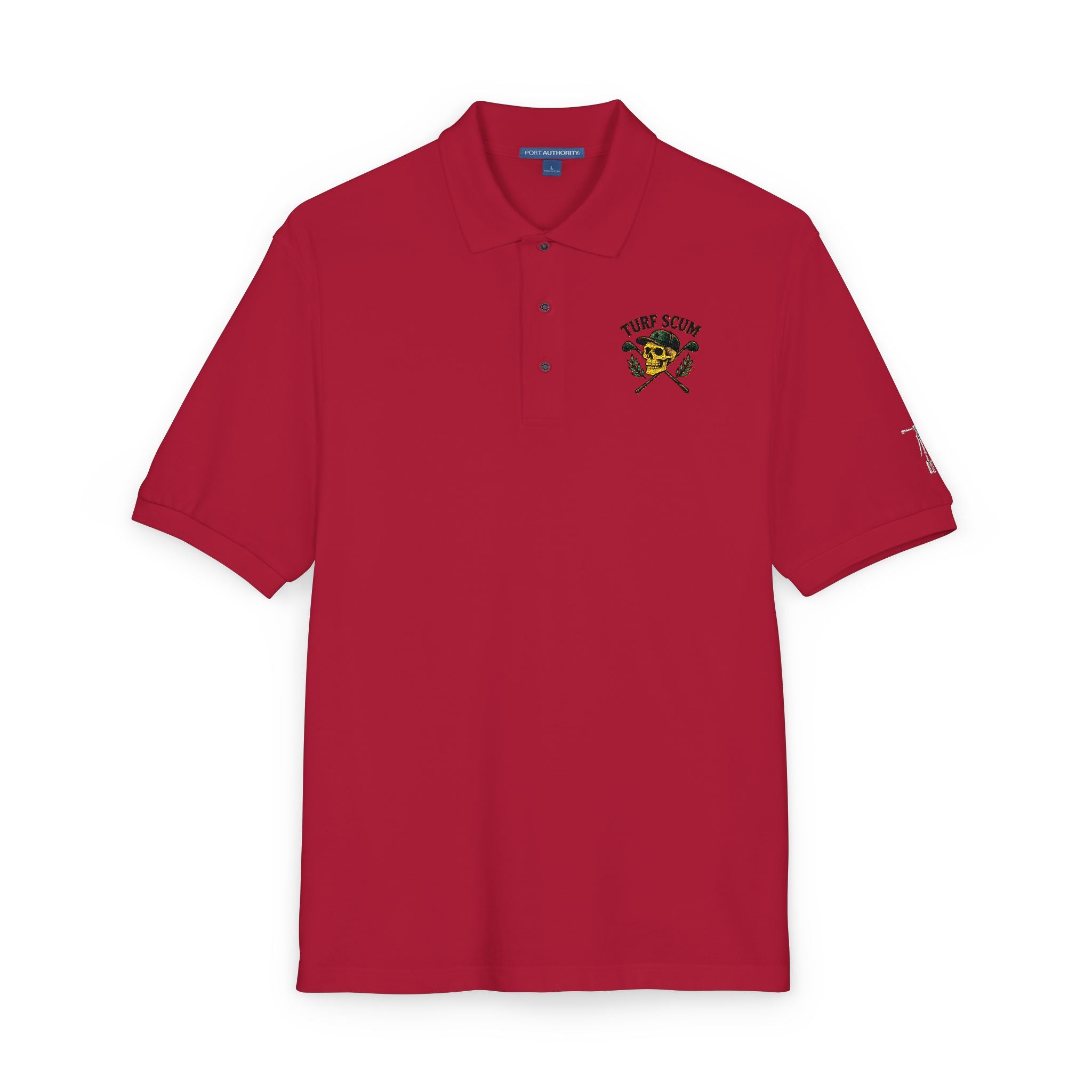 Embroidered 'Turf Scum' Polo Shirt