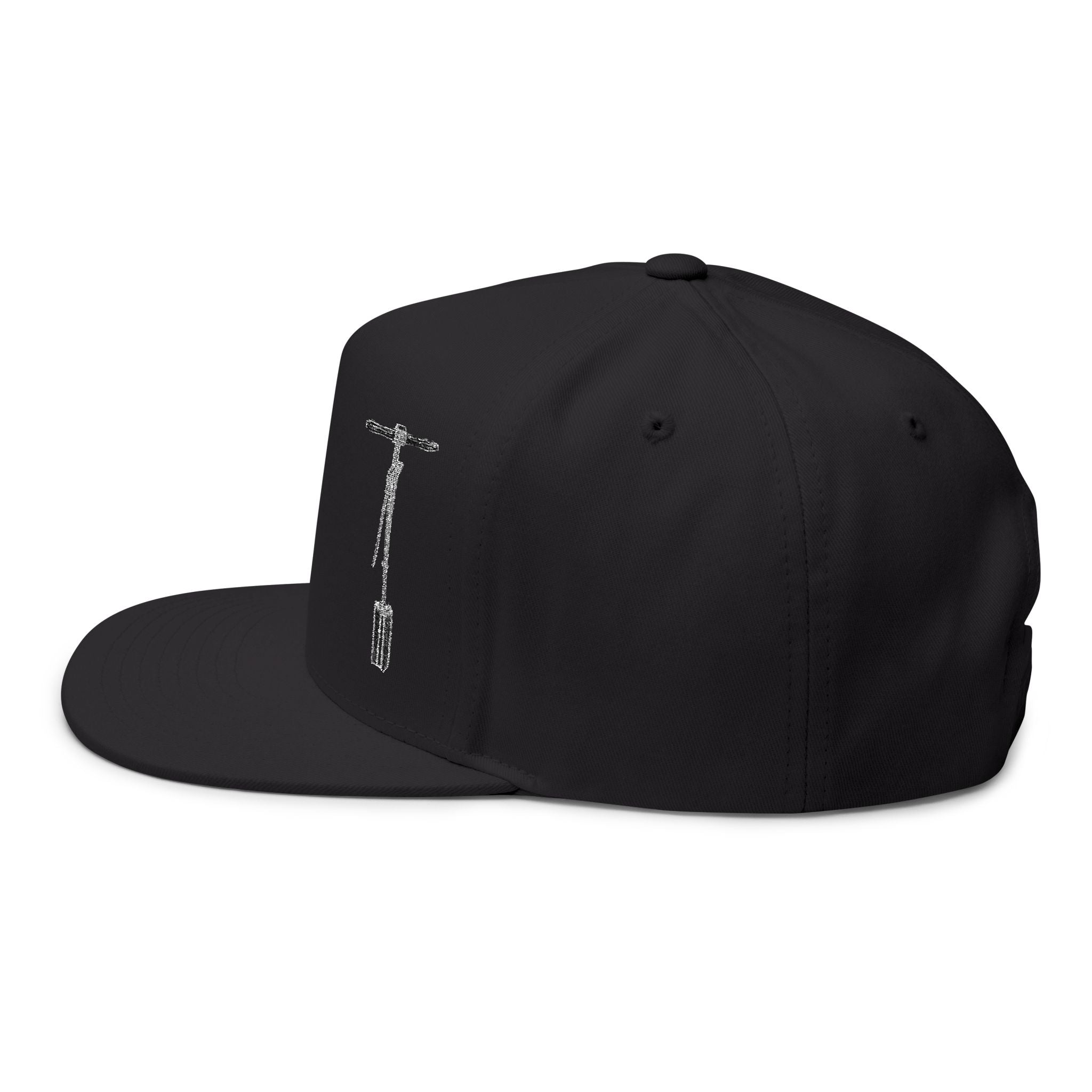 Turf Scum Embroidered Flat Bill Cap — Scooter & Green Text Streetwear Hat