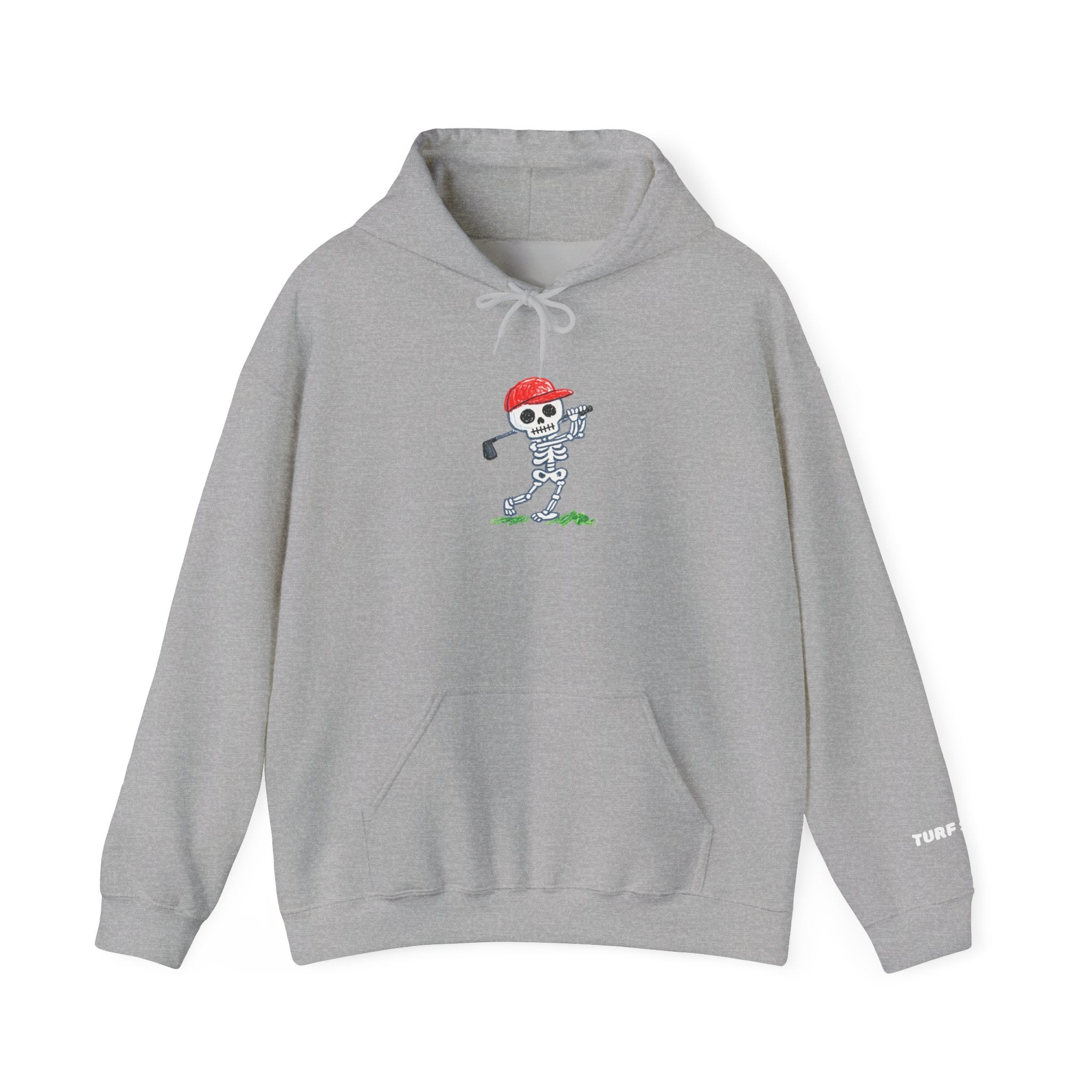 Golfing Skeleton Hoodie – Retro Skull Golfer Graphic Pullover