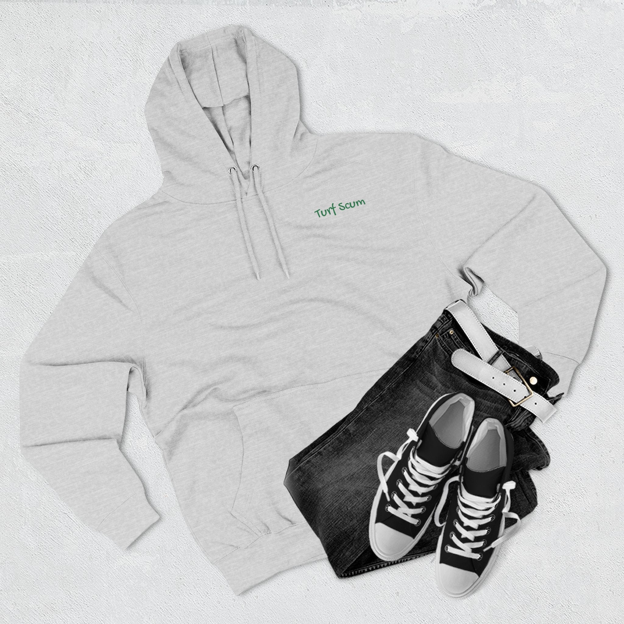 Golf Pun Hoodie – 'Turf Scum' Back Graphic Fleece Pullover