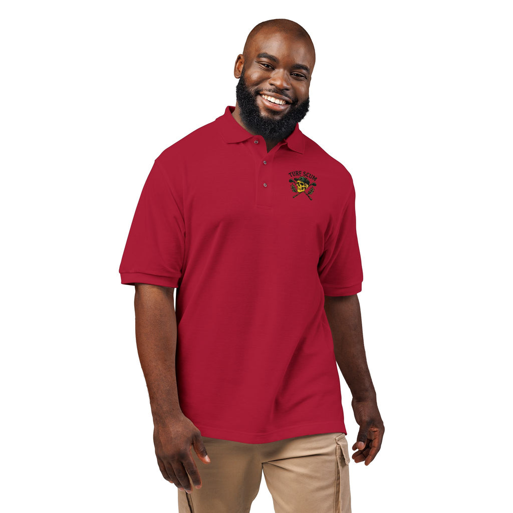 Embroidered 'Turf Scum' Polo Shirt