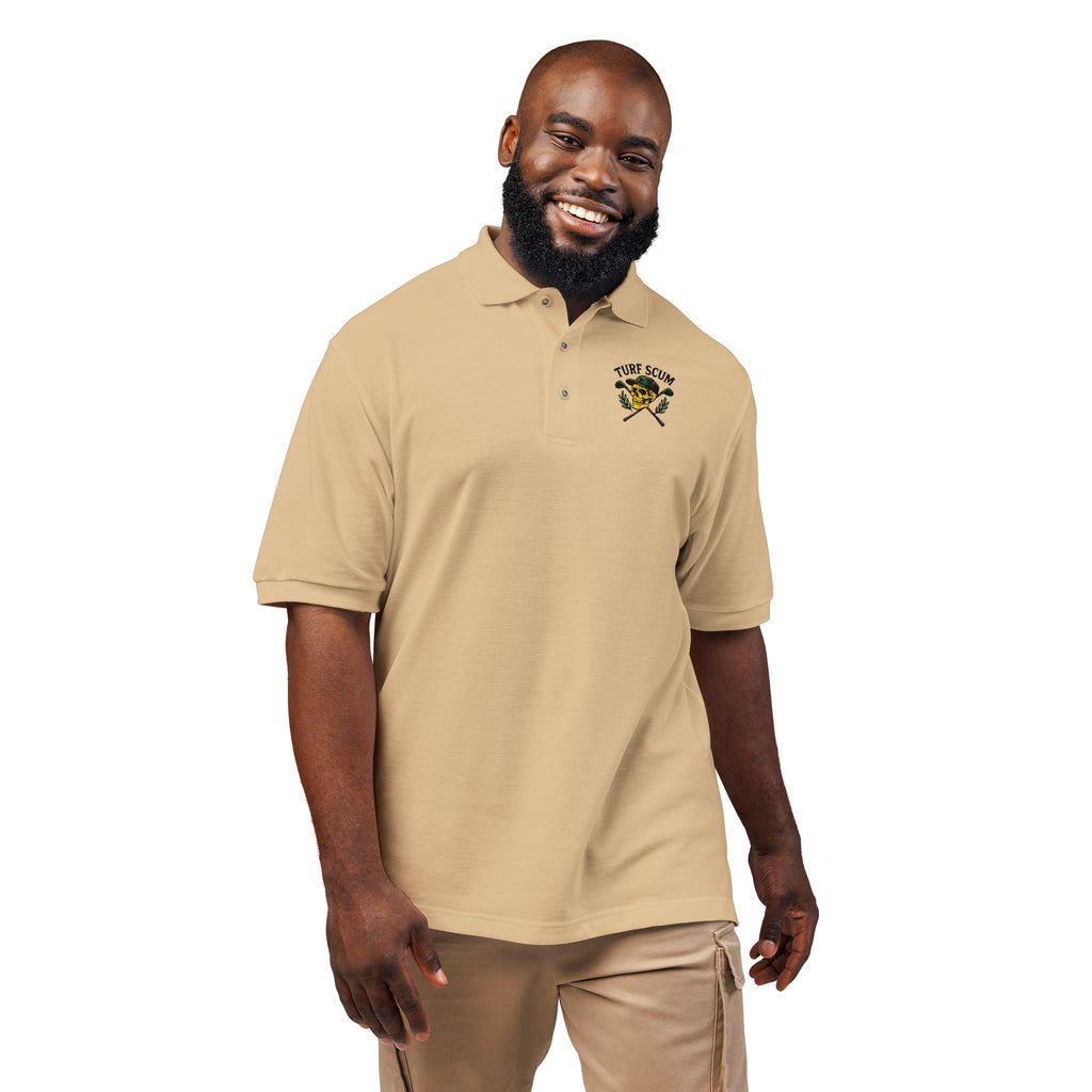 Embroidered 'Turf Scum' Polo Shirt
