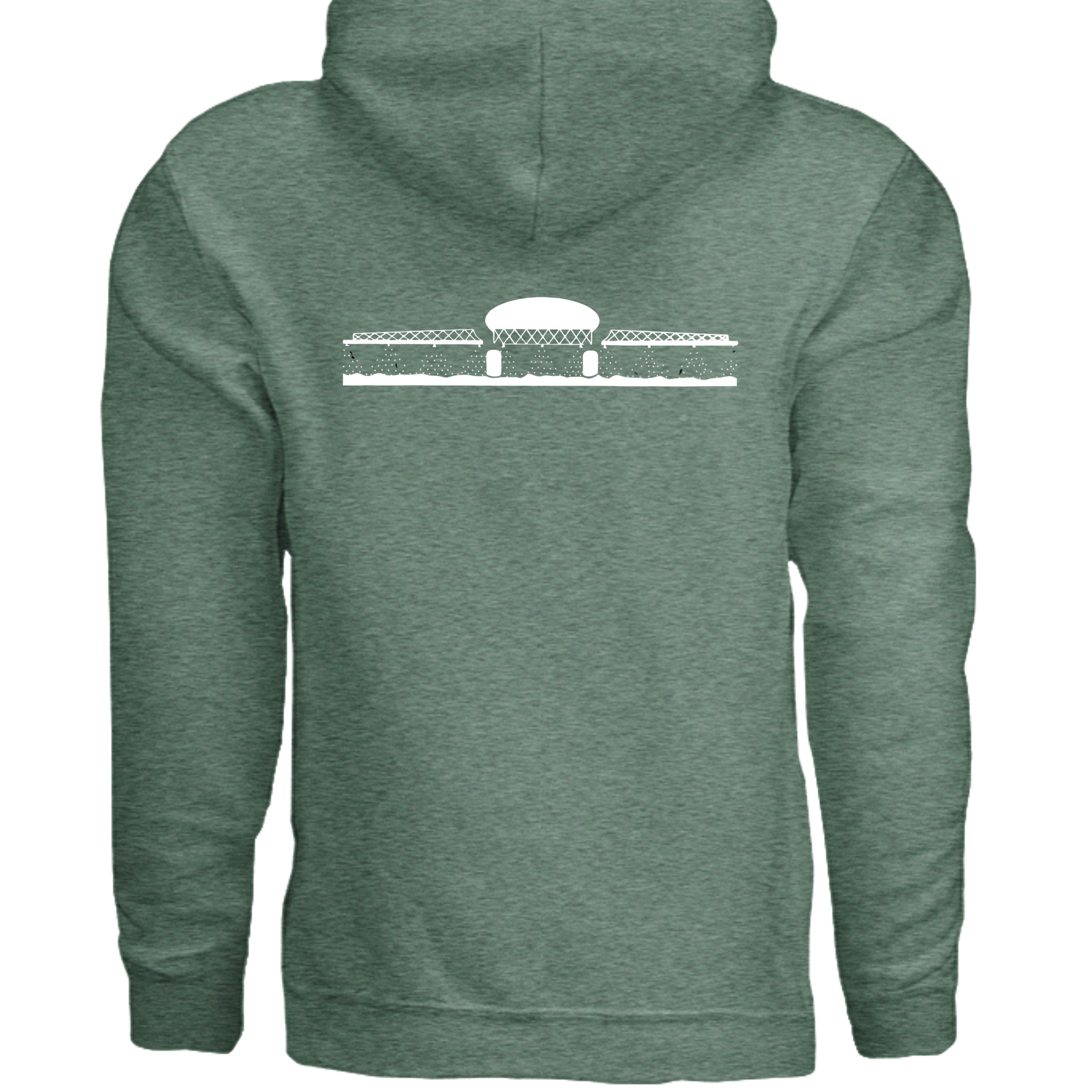 Heather Sport Dark Green - G185 - BACK